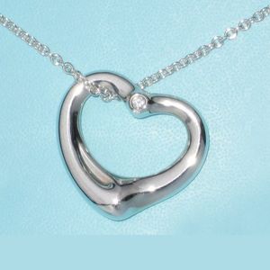 Tiffany & Co. Diamond Open Heart Necklace
